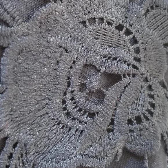 Soieblu Sheer Lace Dress Blue Embroidered Lace Purchased On Modcloth Size M - Picture 5 of 6